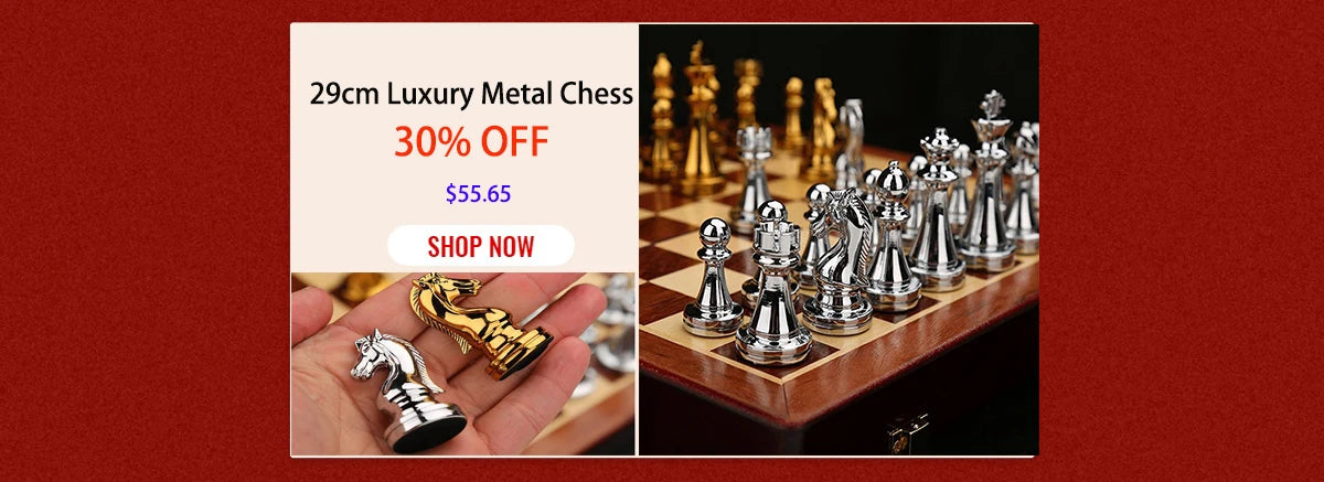 Medieval Folding Classic Chess Set With Chessboard 32 Pieces Gold Silver Magnetic Chess Portable Travel Games For Adults Kid Toy