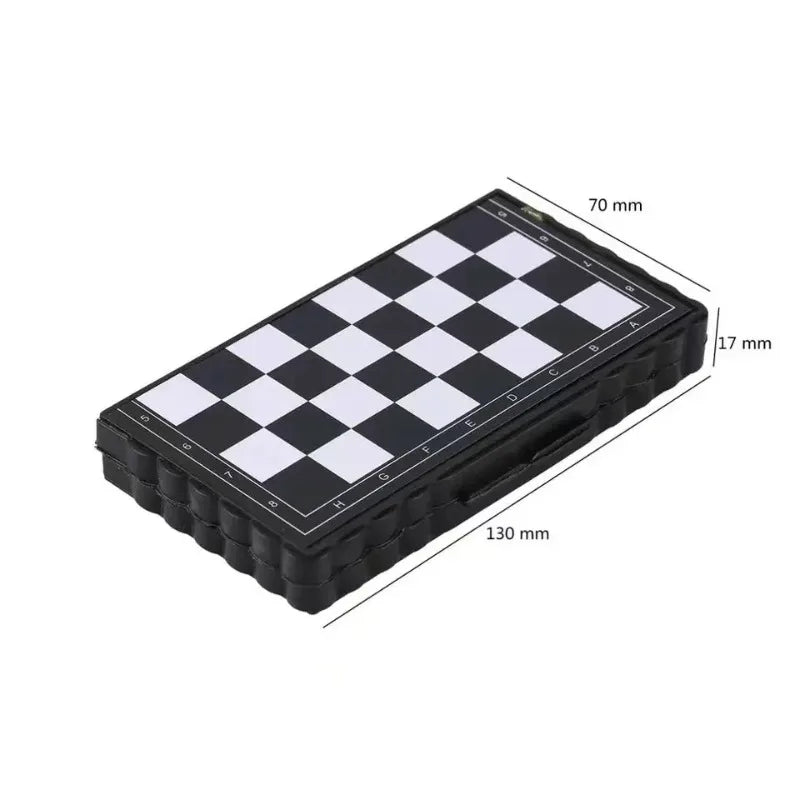 Mini Magnetic Chess Set for Kids – Portable Folding Travel Chessboard
