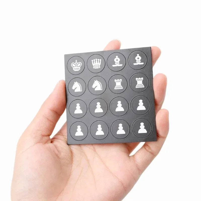Magnetic Travel Foldable Chess Wallet Set 7.9-Inch Portable Travel Size Pocket International Chess Set Board Checkers  Plane