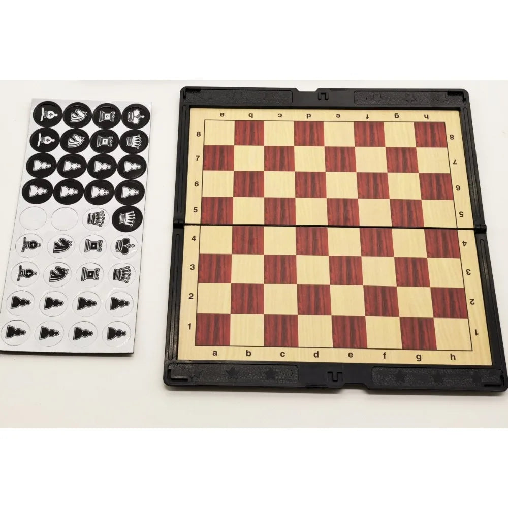 Mini Chess Set with Folding Magnetic Travel Games Board 2 Extra Queens Magnetic Folding Chess Mini Chess Game