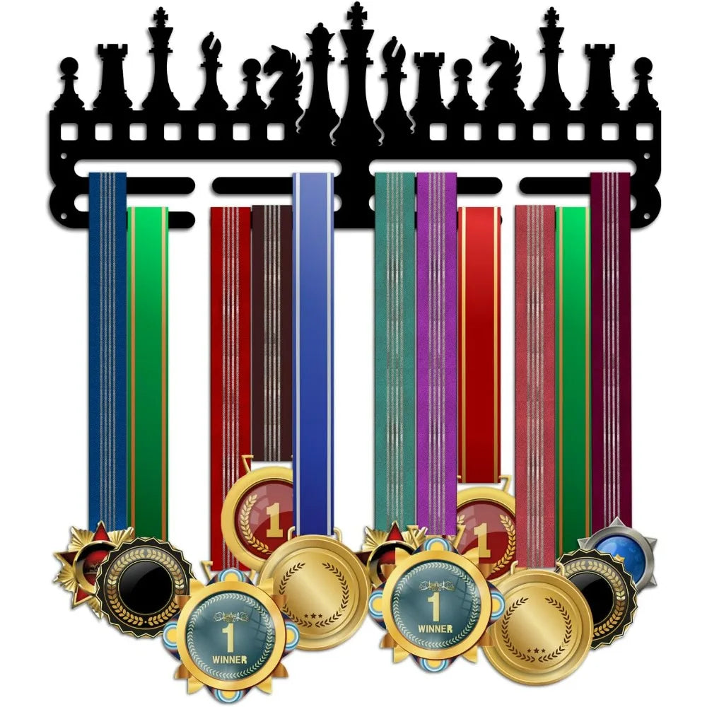 Chess Medal Hanger Display Frame Competition Holder Display Awards Sports Ribbon Holder Rack making kit