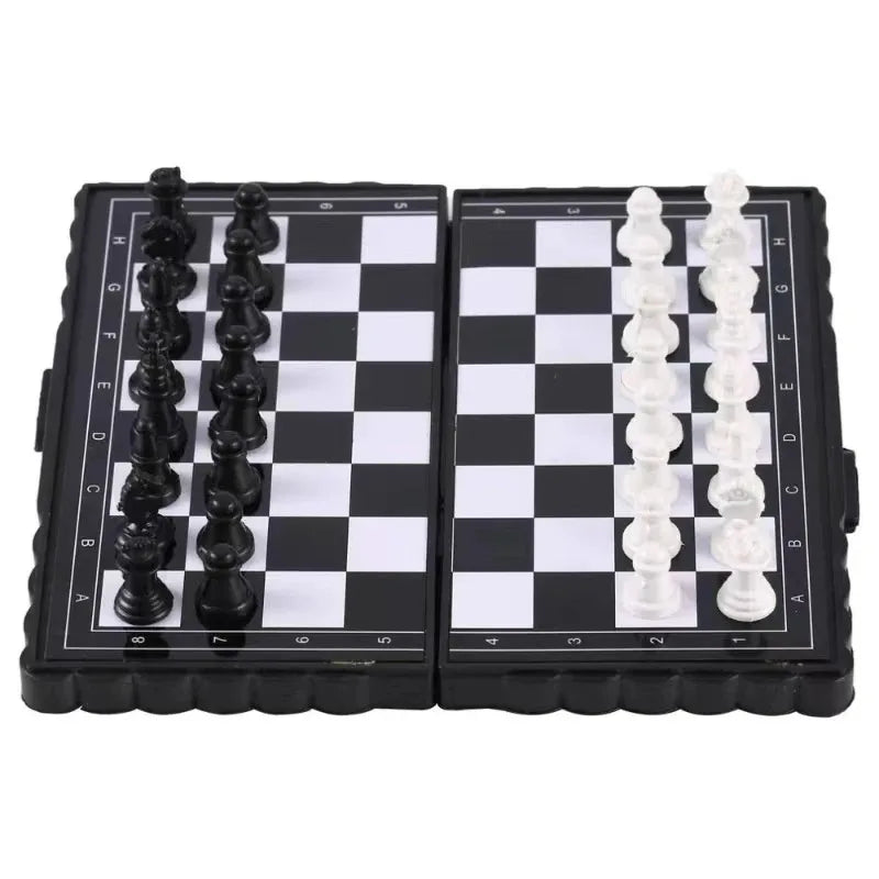 Mini Magnetic Chess Set for Kids – Portable Folding Travel Chessboard