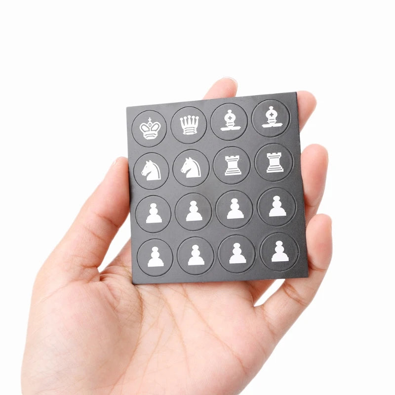 Magnetic Travel Foldable Chess Wallet Set 7.9-Inch Portable Travel Size Pocket International Chess Set Board Checkers  Plane