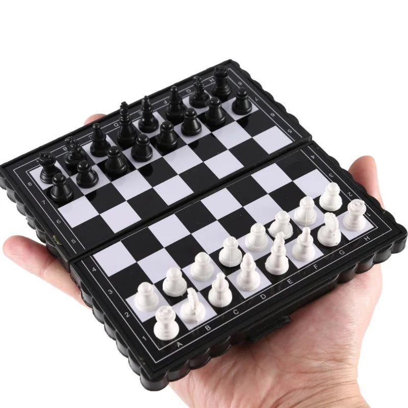 Mini Magnetic Chess Set for Kids – Portable Folding Travel Chessboard