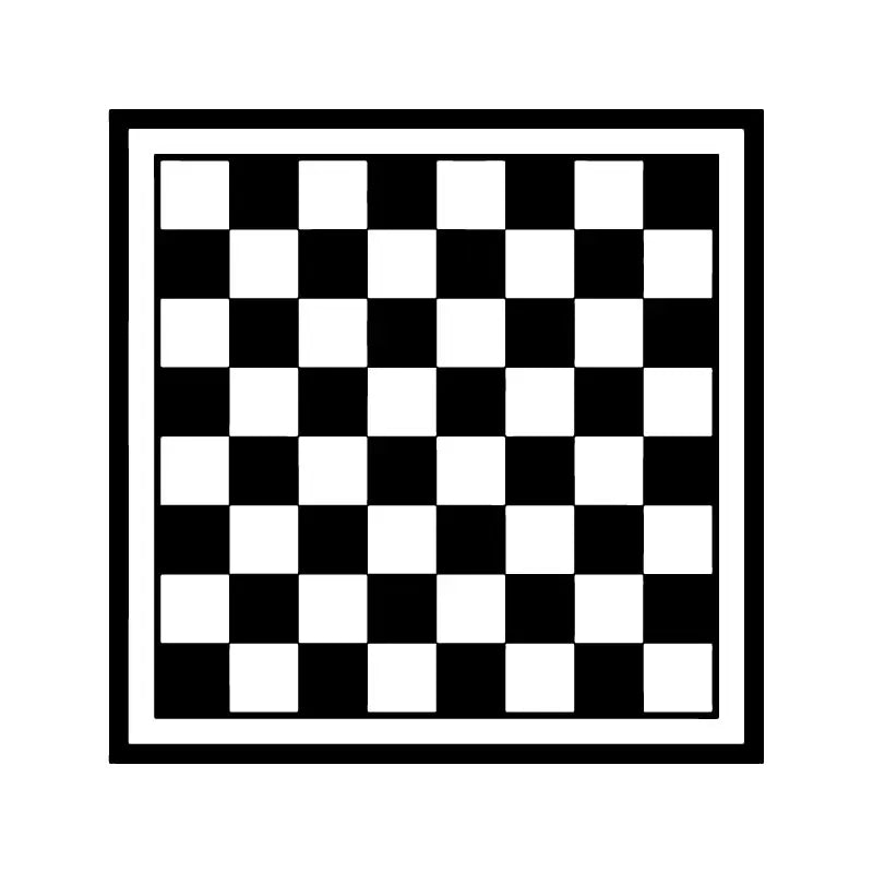Chess and Checker Game Board Vinyl Decal, Table Sticker, Intellectual Game, Room Design Art Home Decor, Chess Player Gift Z624