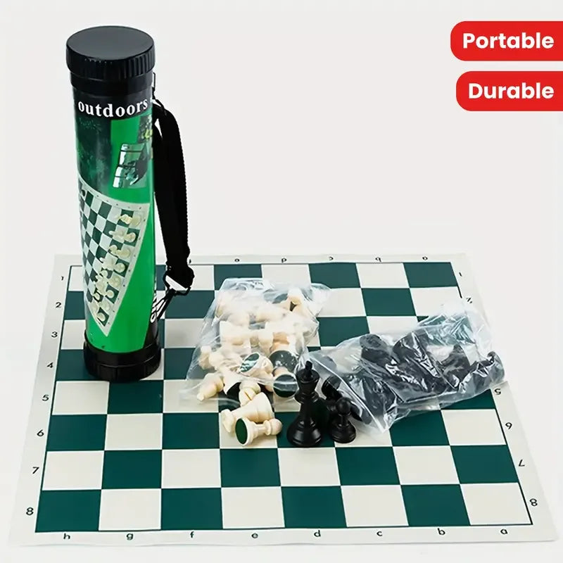 65/75/95mm Chess Pieces Set with Carrying Case Adult Children Chess Intellectual Toys Plastic Chess Championship Strategy Game