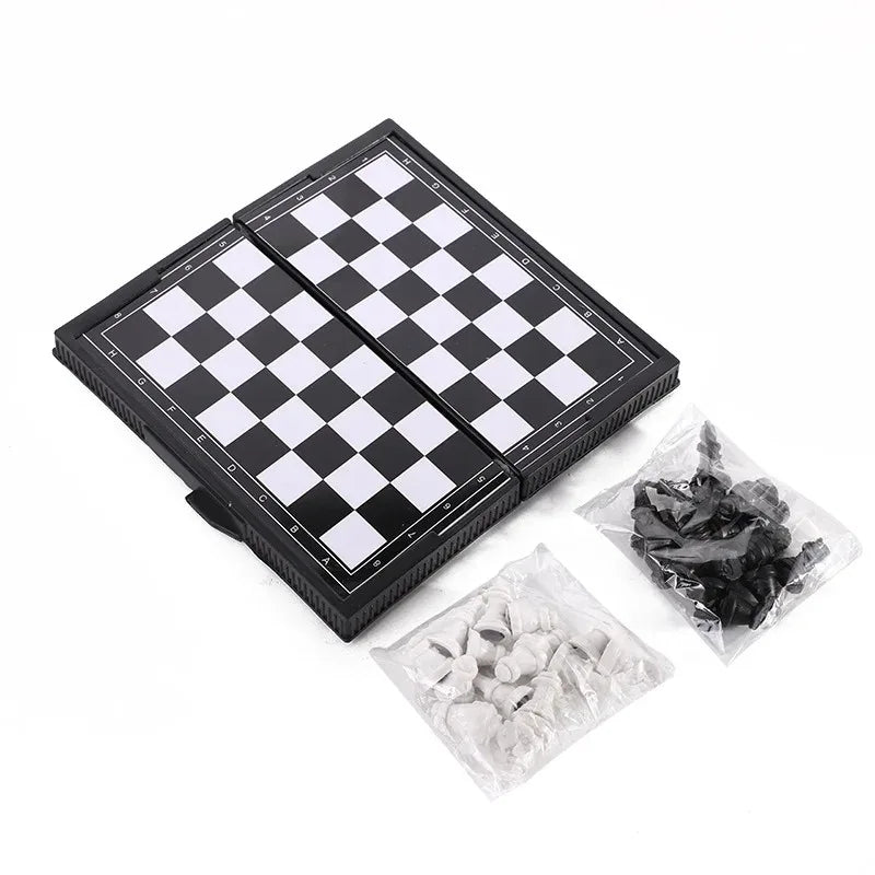 Mini Magnetic Chess Set for Kids – Portable Folding Travel Chessboard