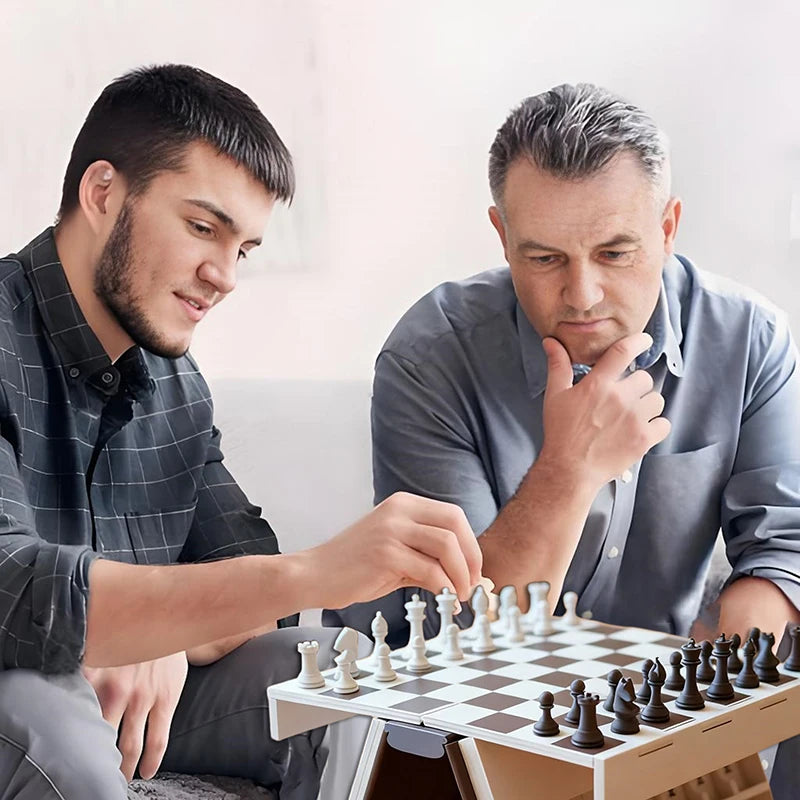 3D Printed Chess Book, Chess Set With Storage Books Design Folding Board Game For Adults Portable Compact Game Set
