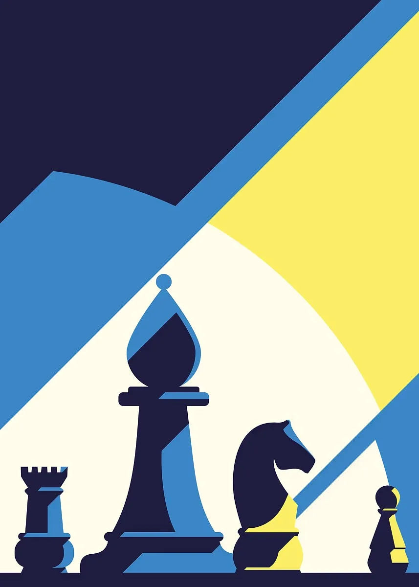 Vintage International Chess Canvas Poster Game Wall Art Picture for Living Room Bedroom Playroom Bar Club Modern Home Decor Gift