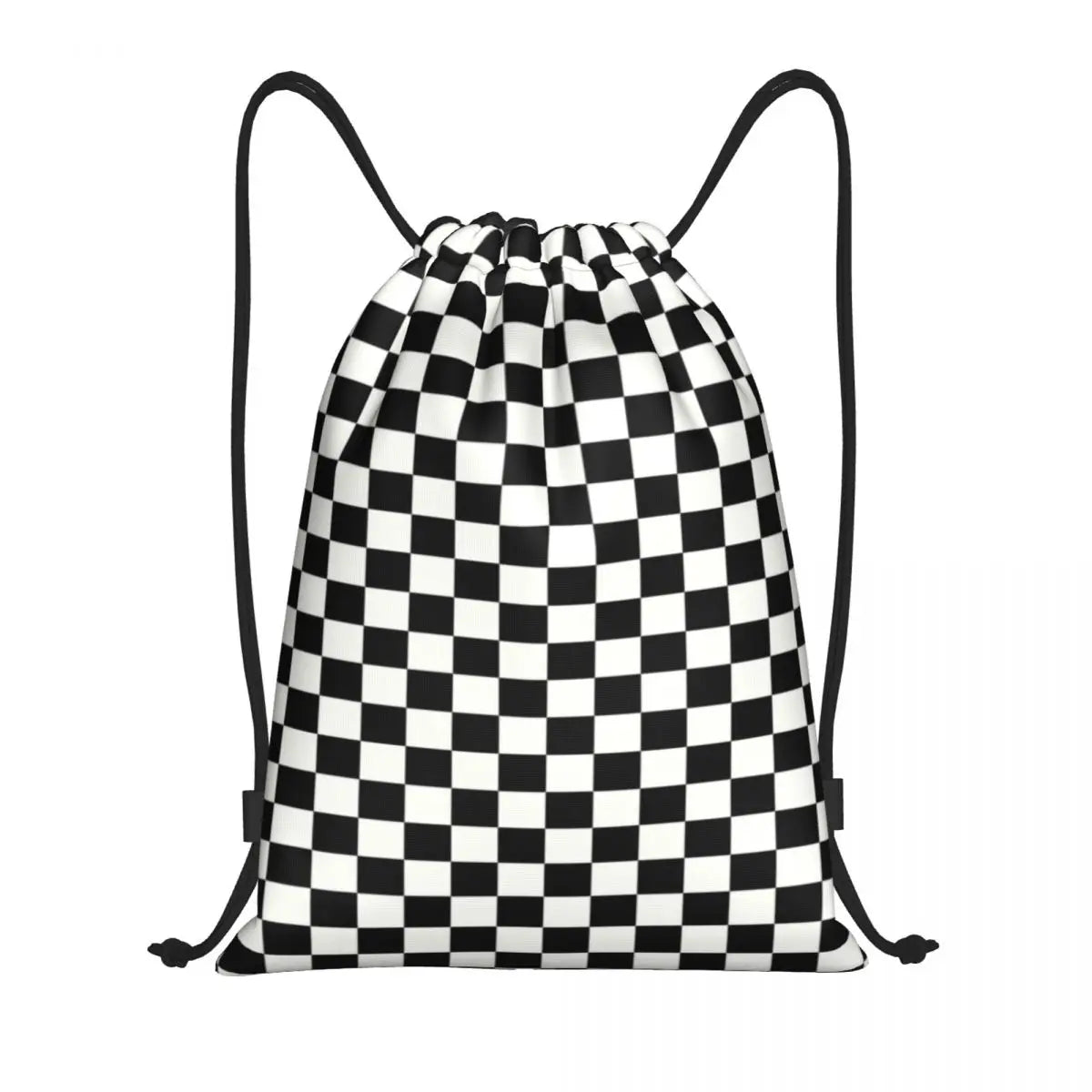 Custom Fashion Chess Drawstring Bags Women Men Lightweight Chessboard Game Sports Gym Storage Backpack