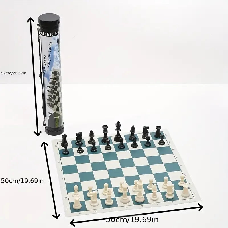 65/75/95mm Chess Pieces Set with Carrying Case Adult Children Chess Intellectual Toys Plastic Chess Championship Strategy Game