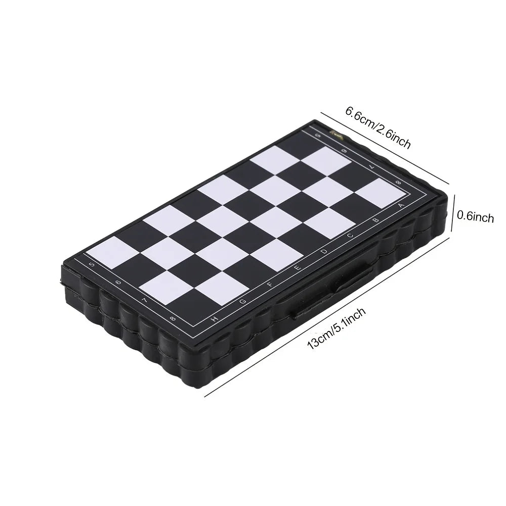 Mini Magnetic Chess Set for Kids – Portable Folding Travel Chessboard