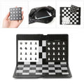 Magnetic Travel Foldable Chess Wallet Set 7.9-Inch Portable Travel Size Pocket International Chess Set Board Checkers  Plane
