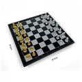 Foldable Magnetic Chess Board Game Gold Silver Chess Set Portable Plastic Travel Competition Board Game with Board
