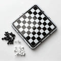 Portable Mini Chess Game Chess Board Game Magnetic Chess Student Entertainment Game for Outdoor Indoor Party Chiritsmas Gifts