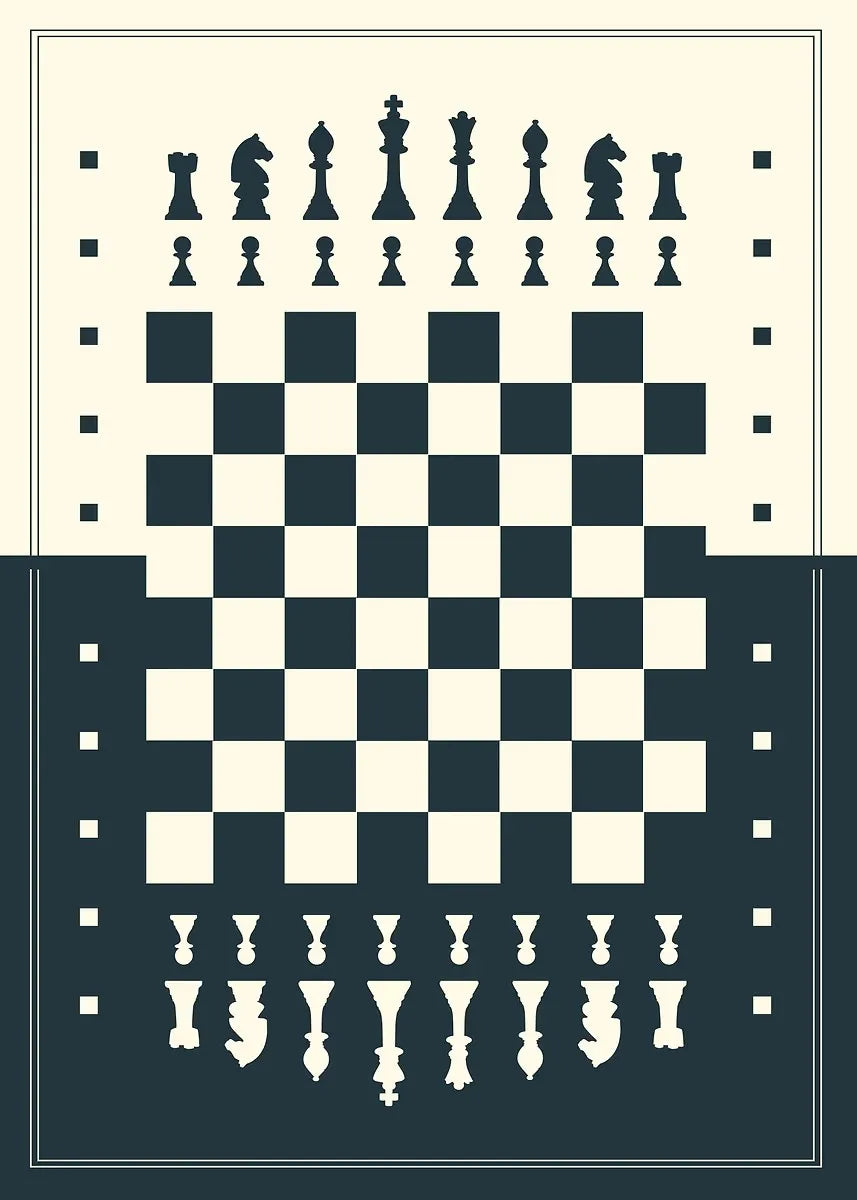Vintage International Chess Canvas Poster Game Wall Art Picture for Living Room Bedroom Playroom Bar Club Modern Home Decor Gift