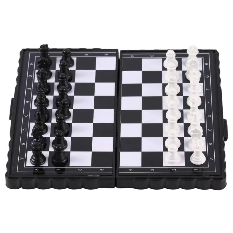 Mini Magnetic Chess Set for Kids – Portable Folding Travel Chessboard